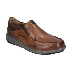 Josef Seibel Enrico 19 | Slipper Für Herren | Braun Enrico 19, Cognac-kombi Komfort-Slipper - Cognac