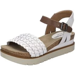 Josef Seibel Sandalen Riemchensandaletten - Braun/weiß