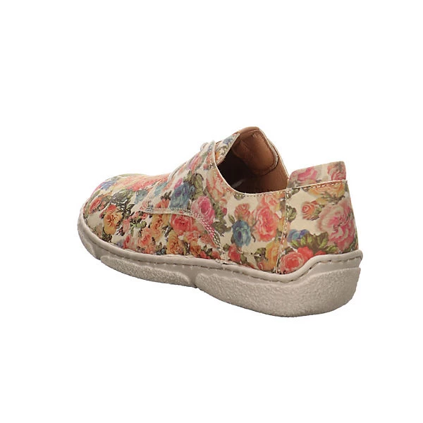 Josef Seibel Damen Schnürhalbschuhe Neele 60 Schnürschuh Freizeit Sport Schuhe Glattleder Geblümt Schnürschuhe - Beige-kombi – Bild 7